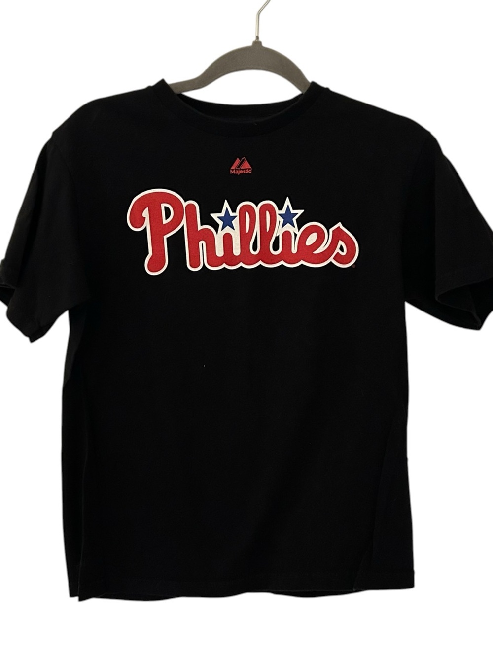 Black Phillies Baseball Top Papelbon Philadelphia Sport Shirt Youth Unisex Large